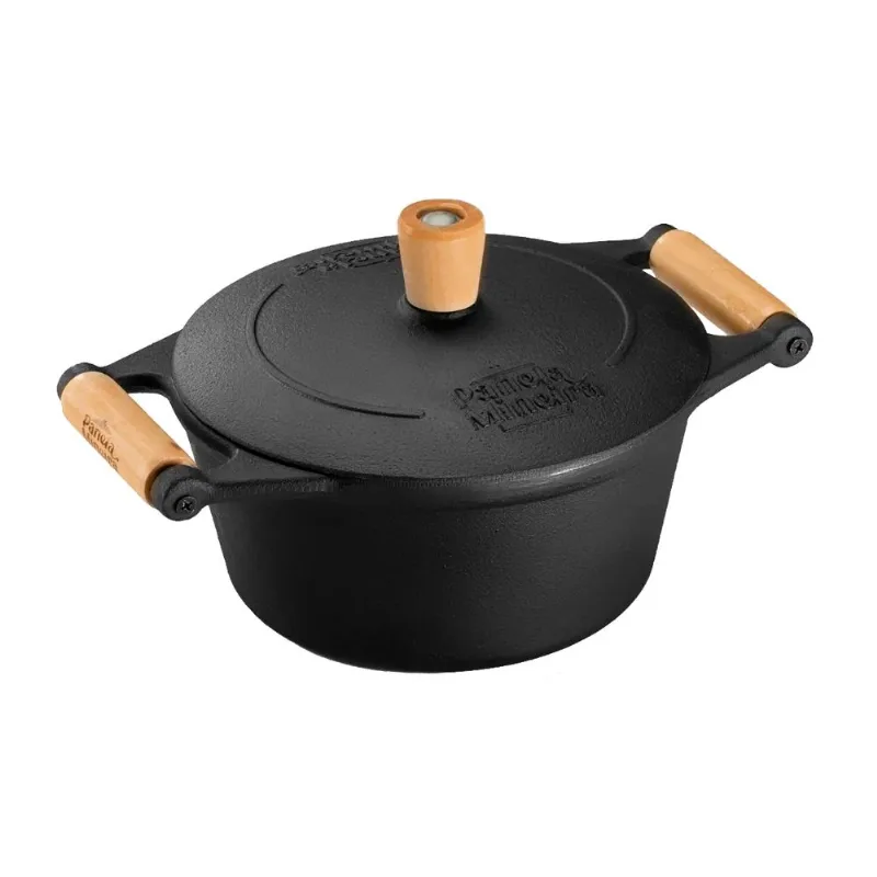 Caçarola Alça Madeira Tampa Ferro 1,7 Litros 19 Cm - Fumil