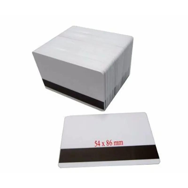 Cartão De PVC Branco Para Crachá 54 X 86mm Com Tarja - 50 Und