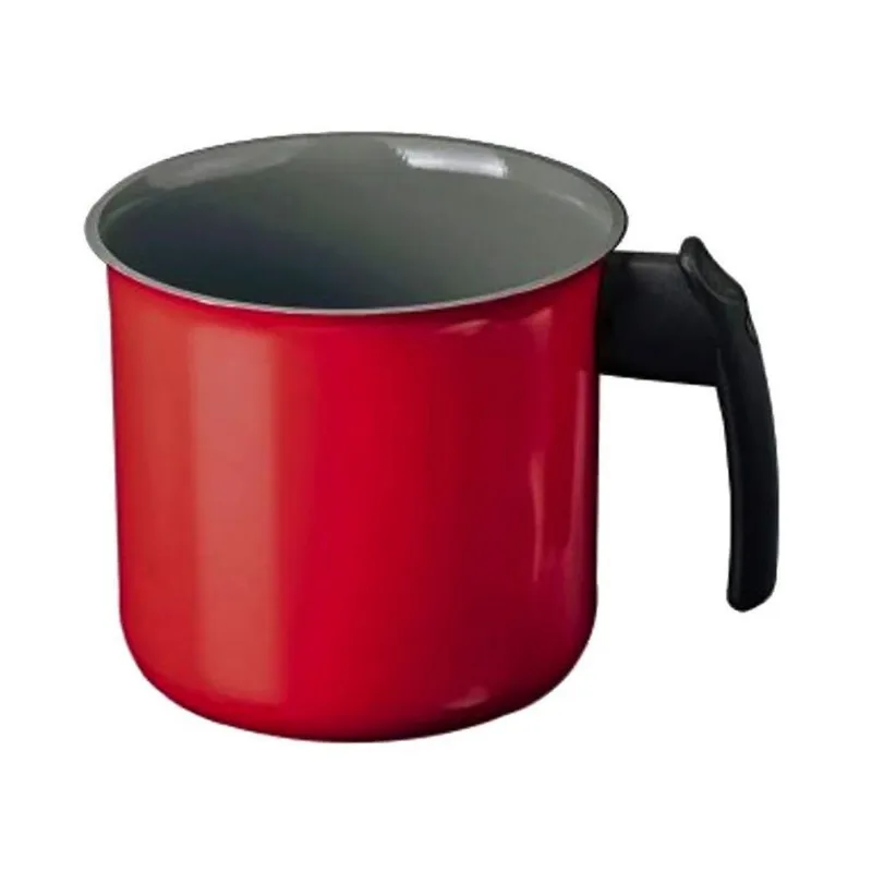 Canecão Fervedor Leiteira 1950JAV Alumínio Vermelho Antiaderente Cerâmica 14cm Javali