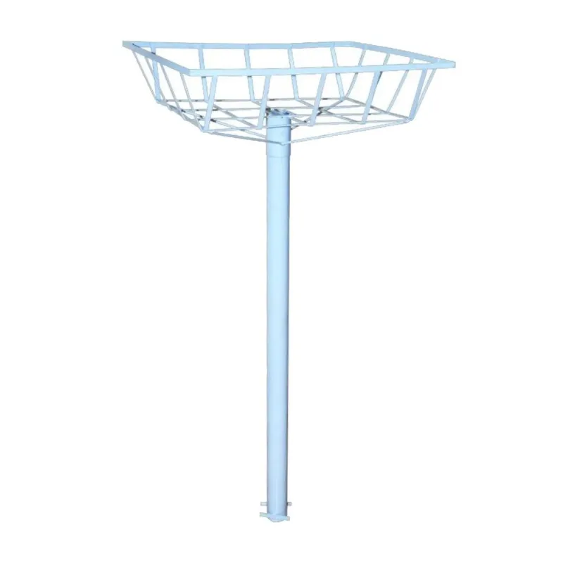 Lixeira De Rua Calçada Parque Cesto Raso Branca 112x60x45cm