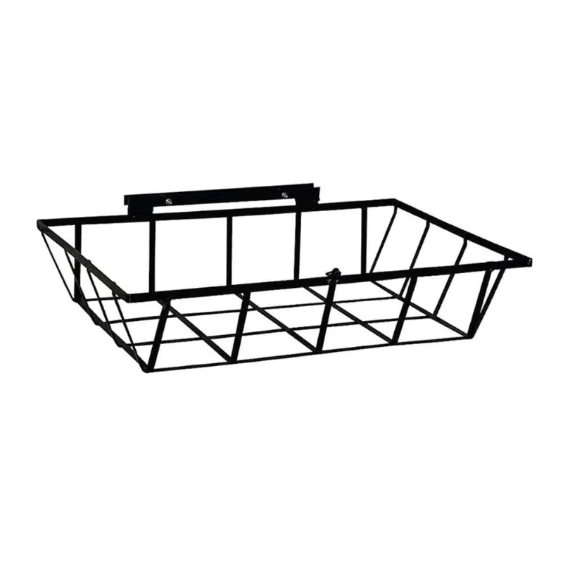 Lixeira de Rua para Muro Ou Grade Aço Carbono Preta 60x45x12cm Ouro Minas