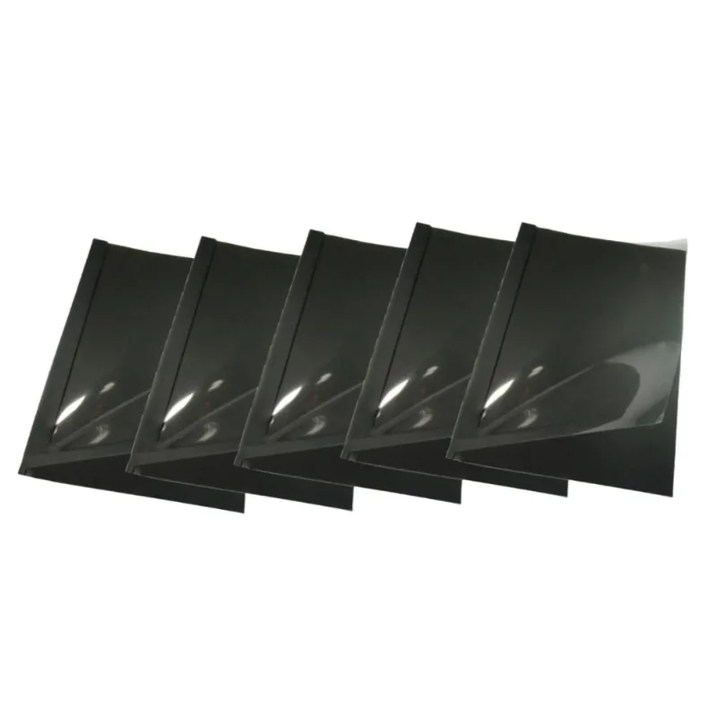 Kit 5 Capas Encadernação Térmica Até 300 Folhas A4 Preta