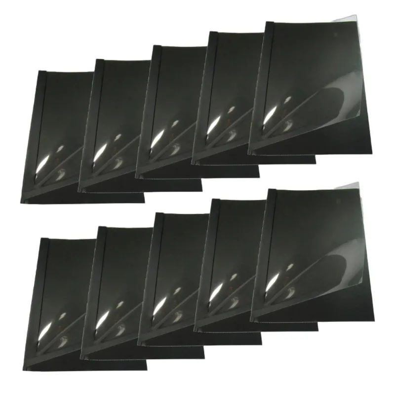 Kit 50 Capas Encadernação Térmica Até 300 Folhas A4 Preta