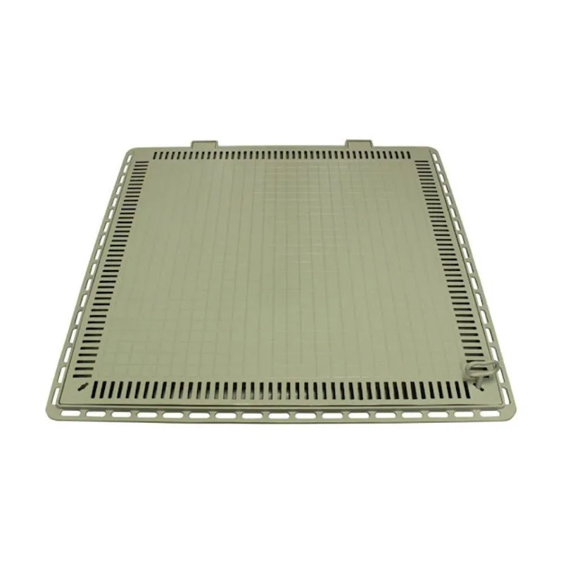 Tampa Casa de Máquina para Piscina B1 Lisa com Grelha Alumínio Fundido Bege GDA Industria