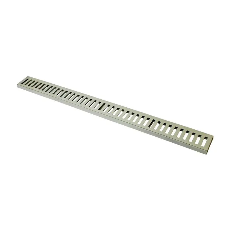 Ralo Grelha Linear Com Caixilho Em Alumínio Bege 10X100Cm