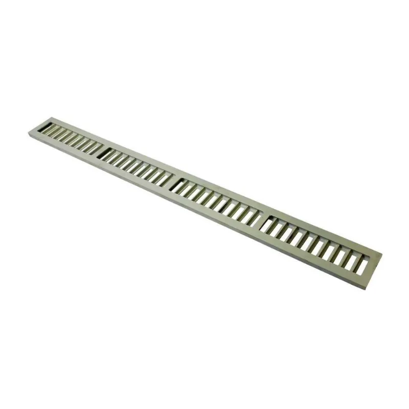 Ralo Grelha Linear Com Caixilho Em Alumínio Bege 20X100Cm