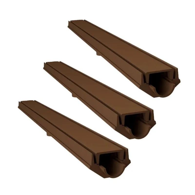 Kit 3 Grelha Invisível com Caixa Coletora Design Moderno Oculto Marrom 100CM GDA Industria