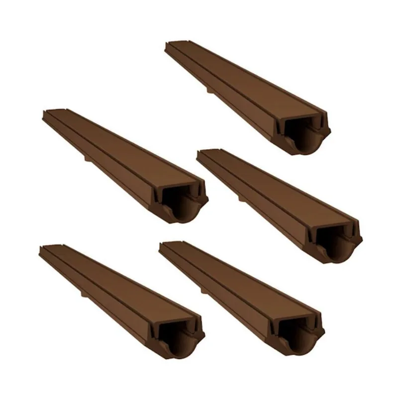 Grelha Invisível com Caixa Coletora Kit 5 Coleta Água Pluvial Alumínio Marrom GDA Industria
