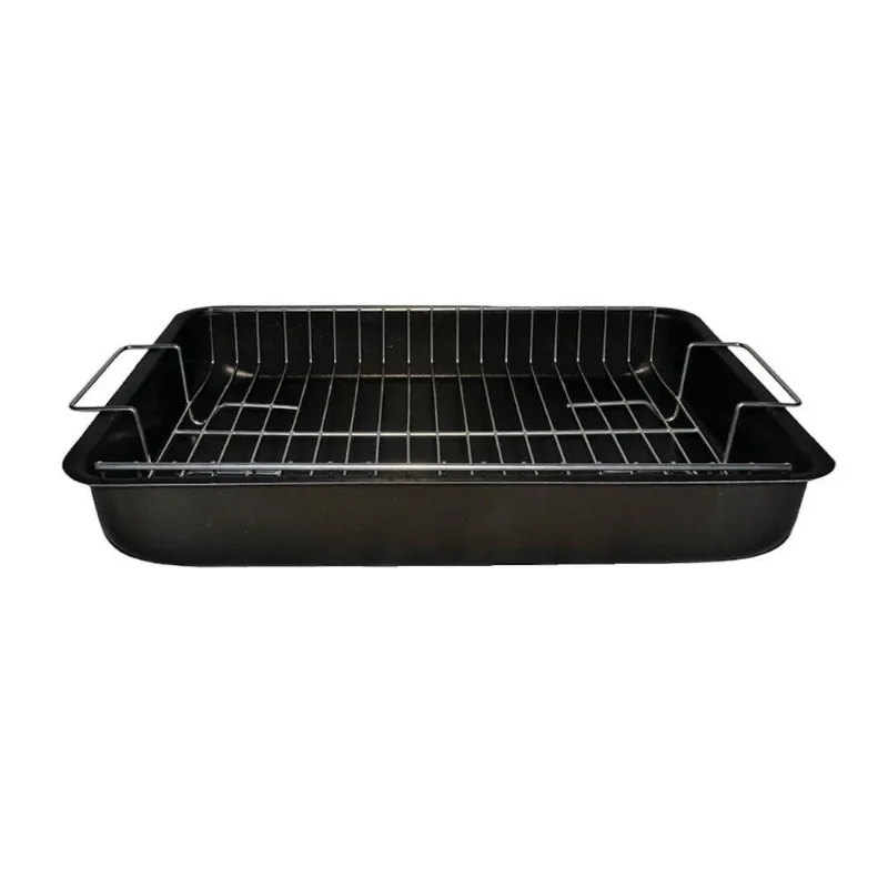 Assadeira Antiaderente com Grelha Aço Galvanizado Alumínio 4,8L 40x29CM