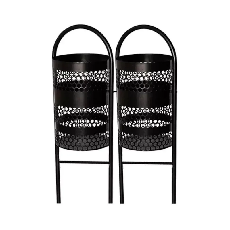 Lixeira Dupla Tela Moeda Coleta Seletiva Calçada 120cm 80L Santa Edwirges