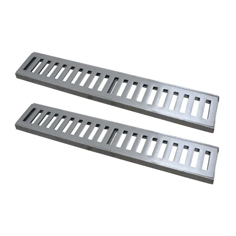 Kit Ralo Grelha Linear 7107X2GDA Captação Águas Pluviais Carga 500KG Alumínio Escovado GDA 10CM 50CM