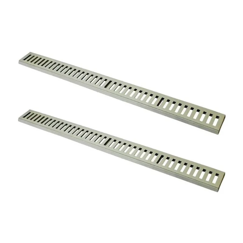 Kit Ralo Grelha Linear 3293X2GDA Captação de Águas Pluviais Carga 500Kg Bege GDA 10X100CM