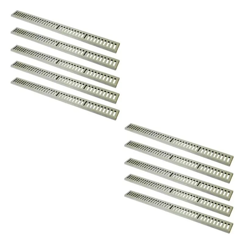 Kit Ralo Grelha Linear 3293X10GDA Captação Águas Pluviais Carga 500Kg Bege GDA 10X100CM