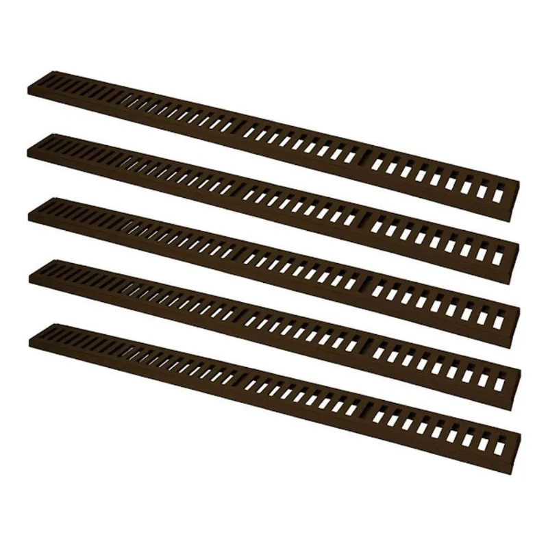 Kit Ralo Grelha Linear 3297X05GDA com Caixilho Alumínio Marrom GDA Industria e Distribuidora