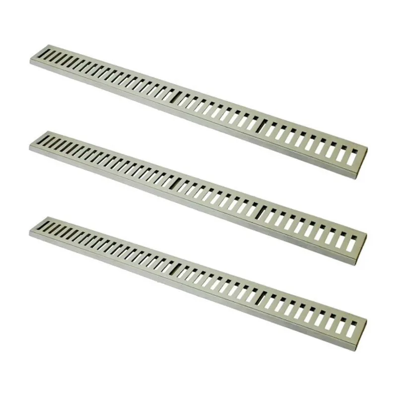 Kit 3 Ralo Grelha Linear 3301X3GDA com Caixilho em Alumínio Bege GDA Industria e Distribuidora