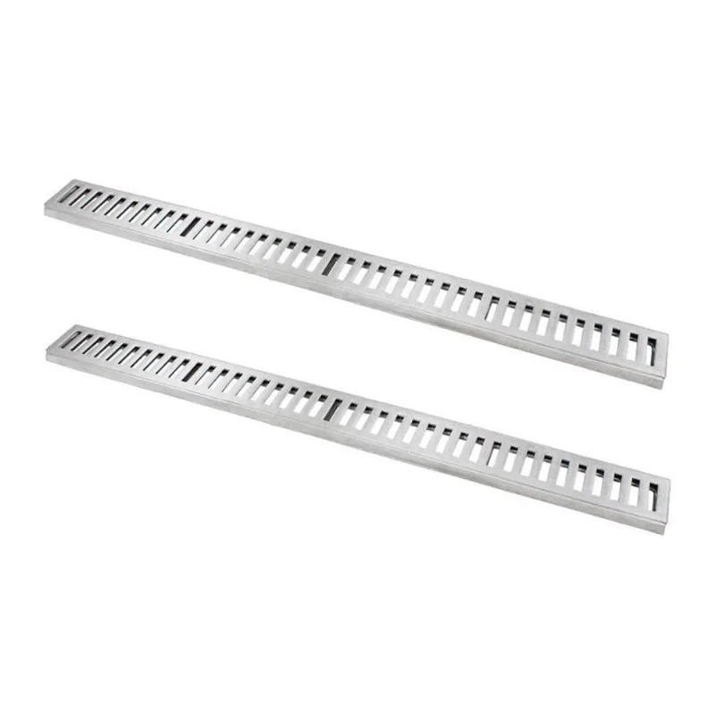 Kit 2 Ralo Grelha Linear 7113X2GDA Alumínio Fundido Escovado GDA Industria e Distribuidora