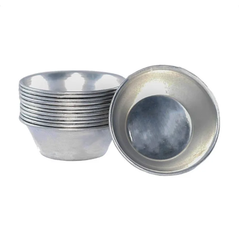 Forma para Empadão Goiano Tortinha Alumínio Fundido 220ML 10CM Prata 24 Unidades