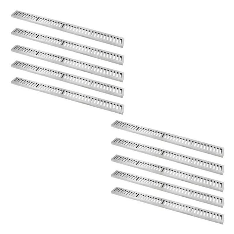 Kit Ralo Grelha Linear 7013X10GDA Captação Águas Pluviais Carga 500KG Polido GDA Industria