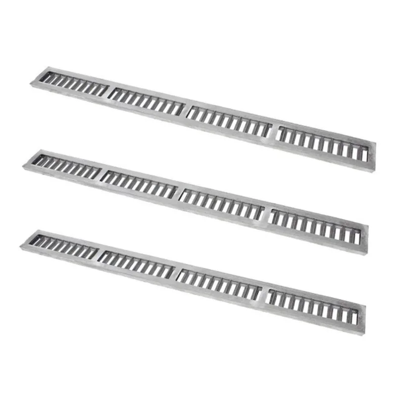 Kit 3 Ralo Grelha Linear 7117X3GDA Alumínio Fundido Escovado GDA Industria e Distribuidora
