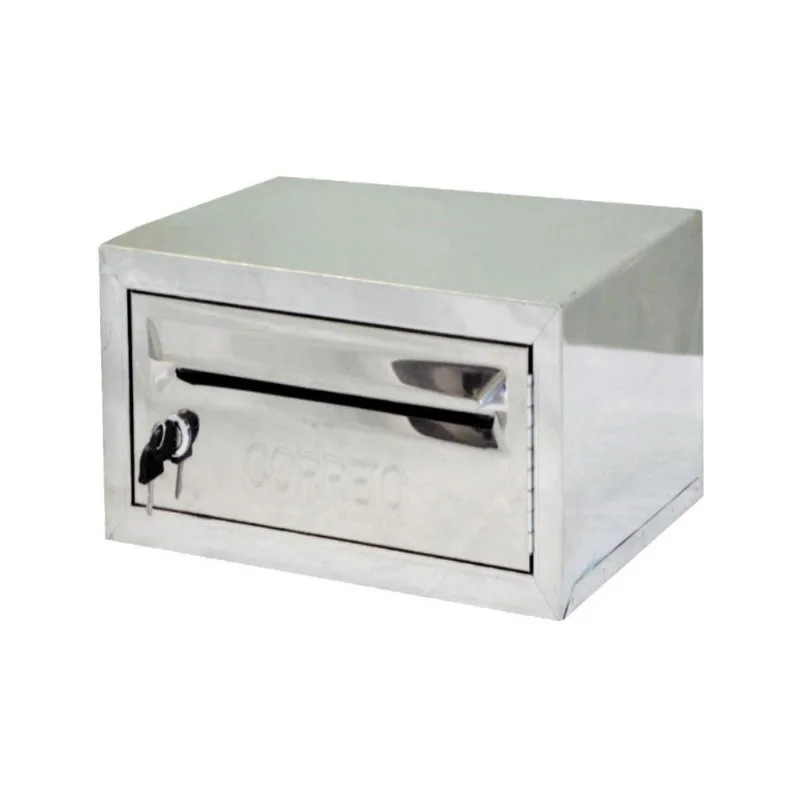 Caixa Correio Cartas Master Frontal Inox E Chave 26x41x18cm