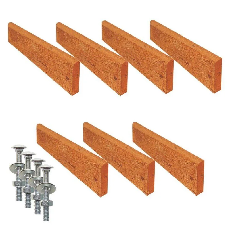 Kit 7 Réguas Para Pé De Banco Reguavx7cam Madeira Alta Resistência Acabada Verniz
