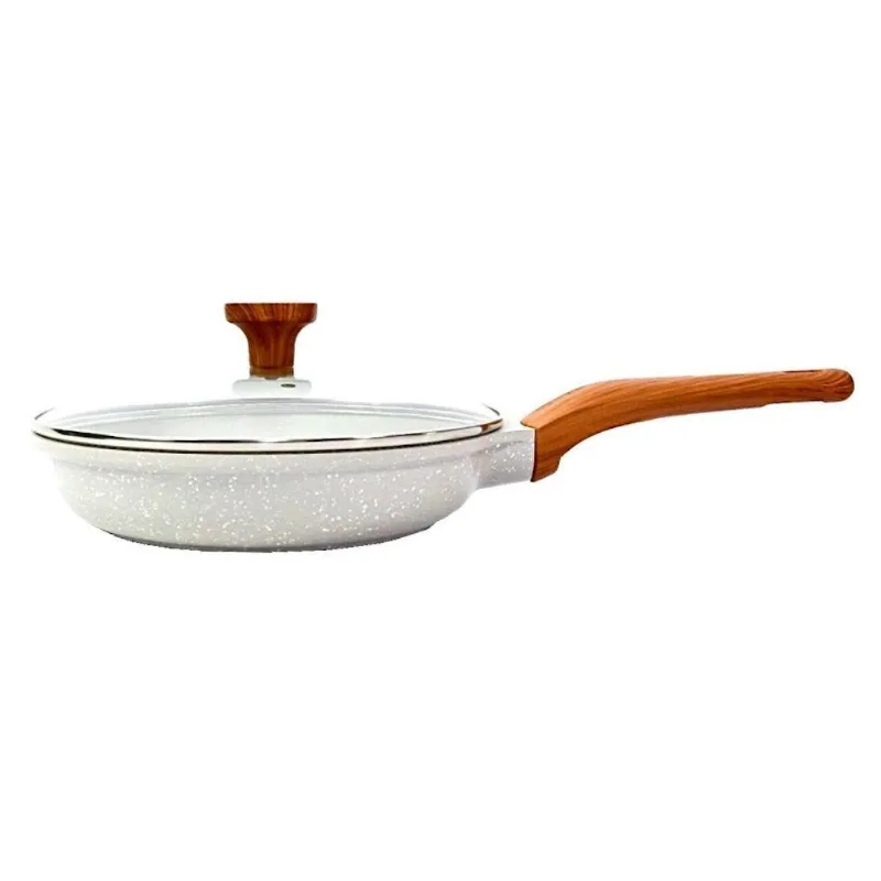 Frigideira Antiaderente Temperatti Bianco CMTV Alumínio Cerâmico 24CM Javali