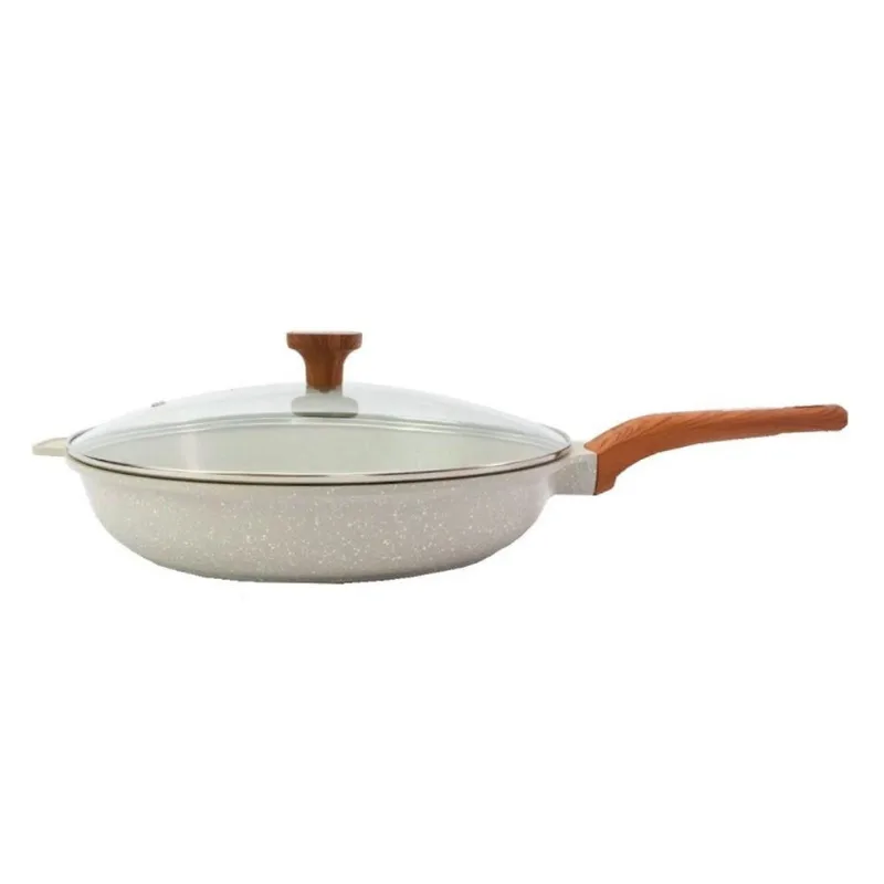 Frigideira Antiaderente Temperatti Bianco CMTV Alumínio Cerâmico 32CM Javali