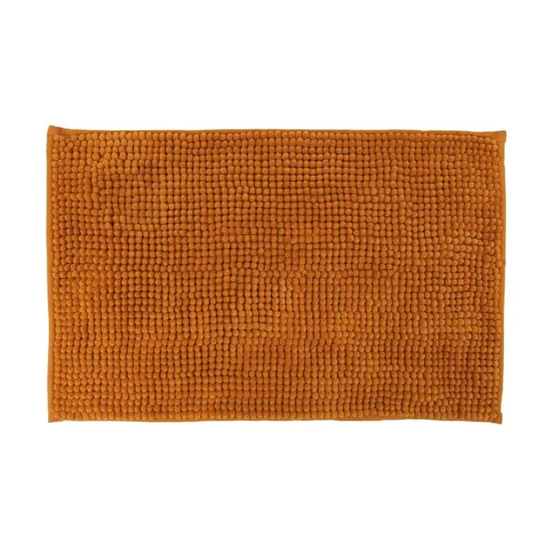 Tapete Para Banheiro Bolinha Antiderrapante Laranja 58x38cm