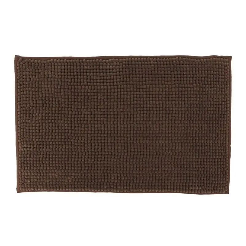 Tapete Para Banheiro Bolinha Antiderrapante Marrom 58x38cm
