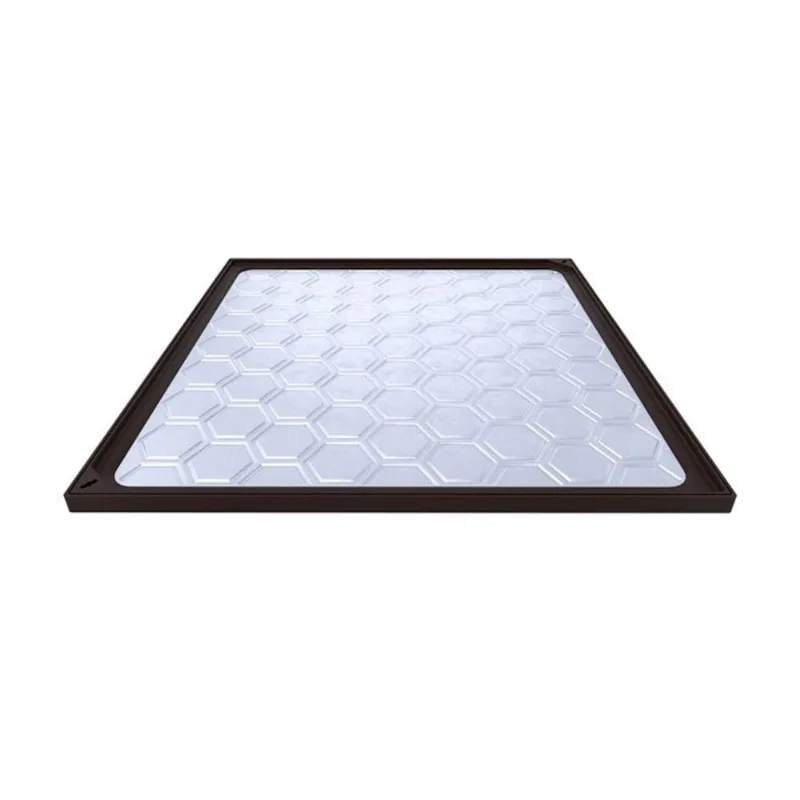 Tampão de Passagem de Inspeção TPR02MSPM com Rebaixo e Vedação Marrom Alumínio Fundido 50x50CM