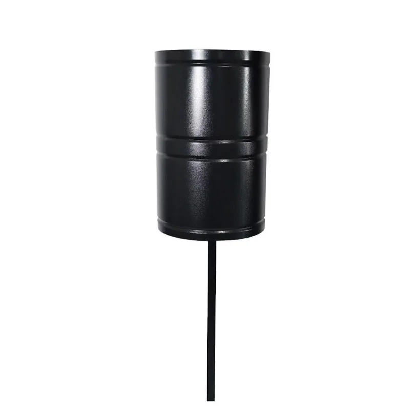 Lixeira Suécia para Parques e Calçadas Fechada em Aço Carbono 120cm Preto Santa Edwirges