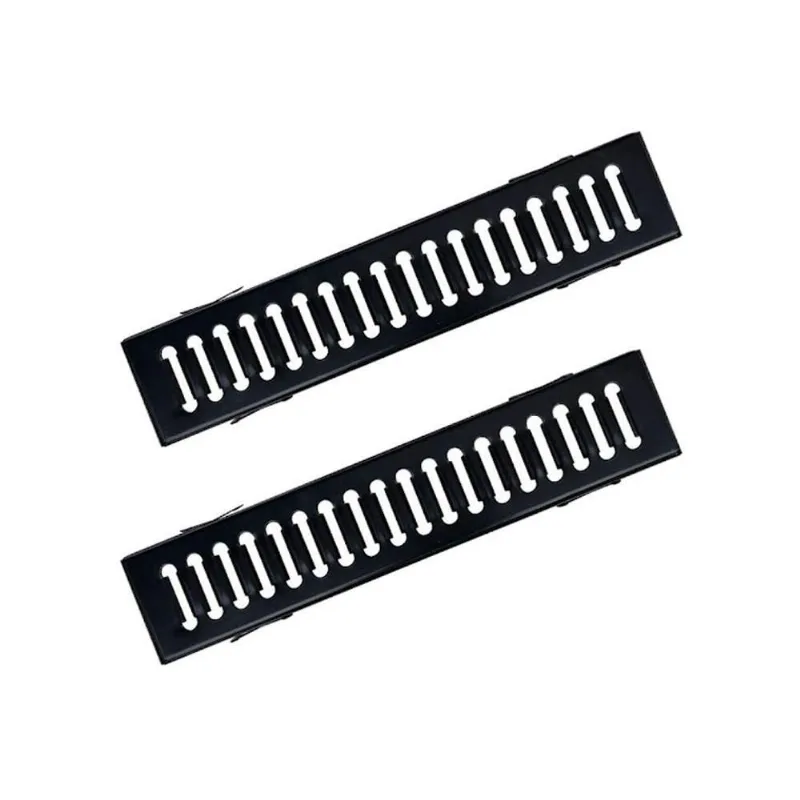 Kit Ralo Grelha GEP001X2OM Escoamento Eficiente com Caixilho Preto Ouro Minas 10x50cm