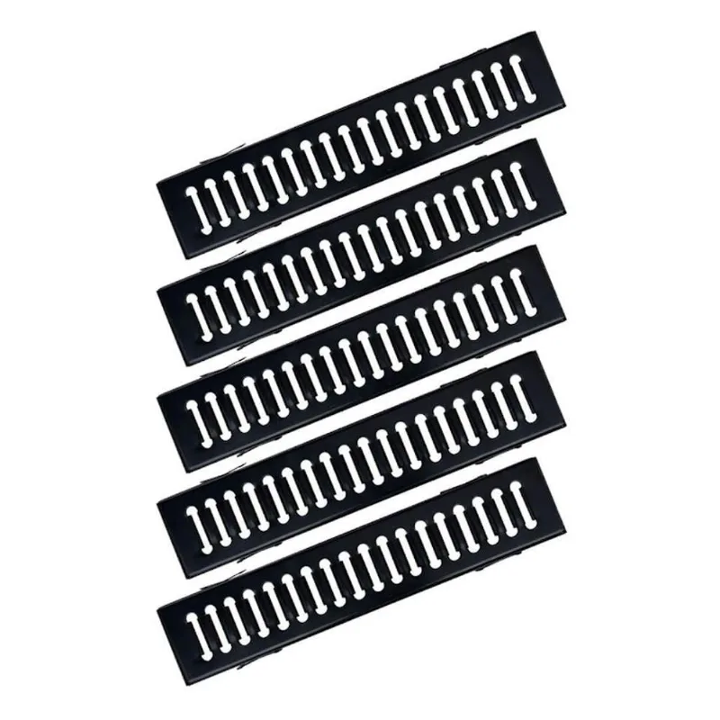 Kit 5 Ralo Grelha GEP001X5OM Escoamento Eficiente Resistente Preto Aço Galvanizado Caixilho Ouro