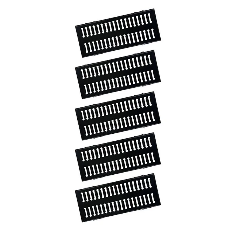 Kit 5 Ralo Grelha GEP003X5OM Escoamento Eficiente Aço Galvanizado Preto com Caixilho Ouro Minas