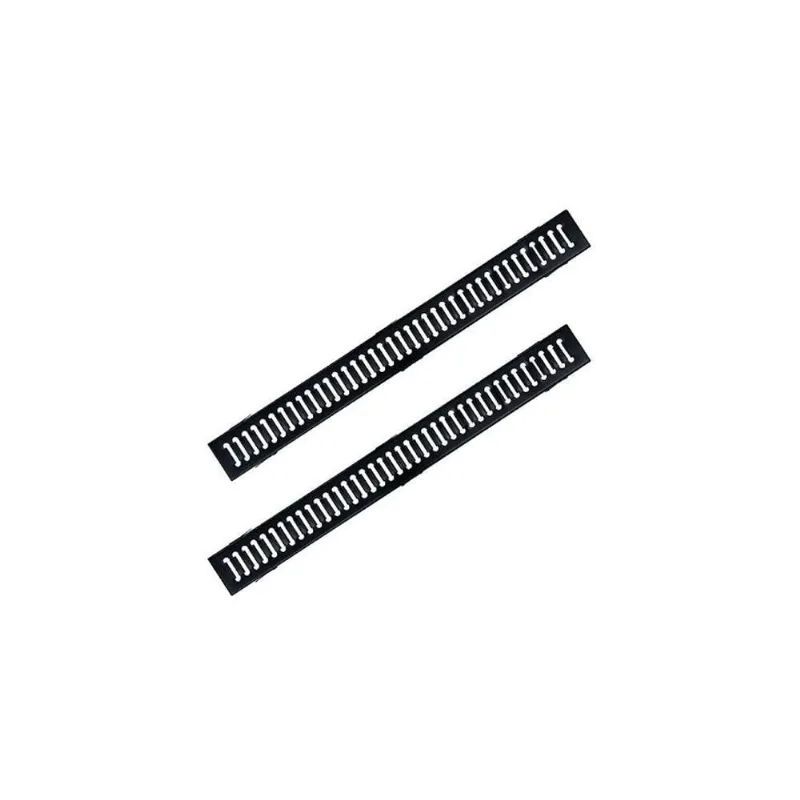 Kit Ralo Grelha e Caixilho GEP004X2OM Escoamento Eficiente Resistente Preto Ouro Minas 10x100CM