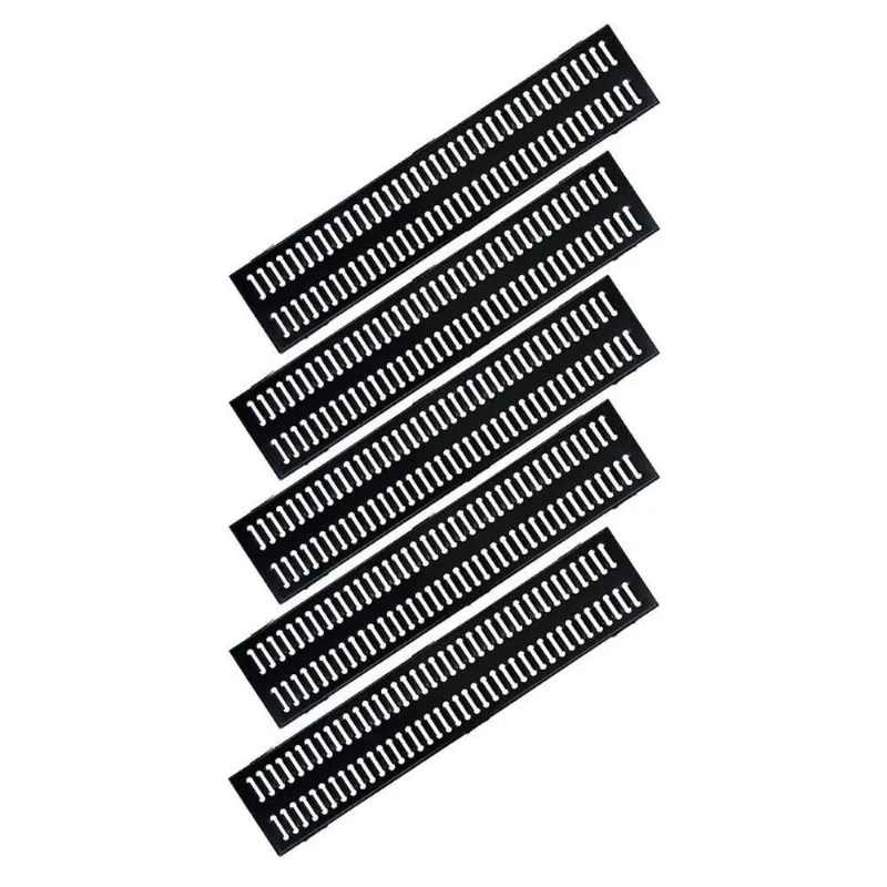 Kit 5 Ralo Grelha GEP006X5OM Escoamento Eficiente Resistente Preto Aço Galvanizado Ouro Minas 20cm