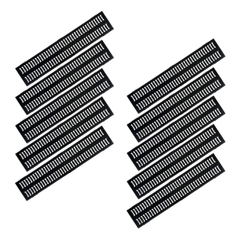 Ralo Grelha GEP006X10OM com Escoamento Eficiente e Caixilho Preto Ouro Minas 20X100CM
