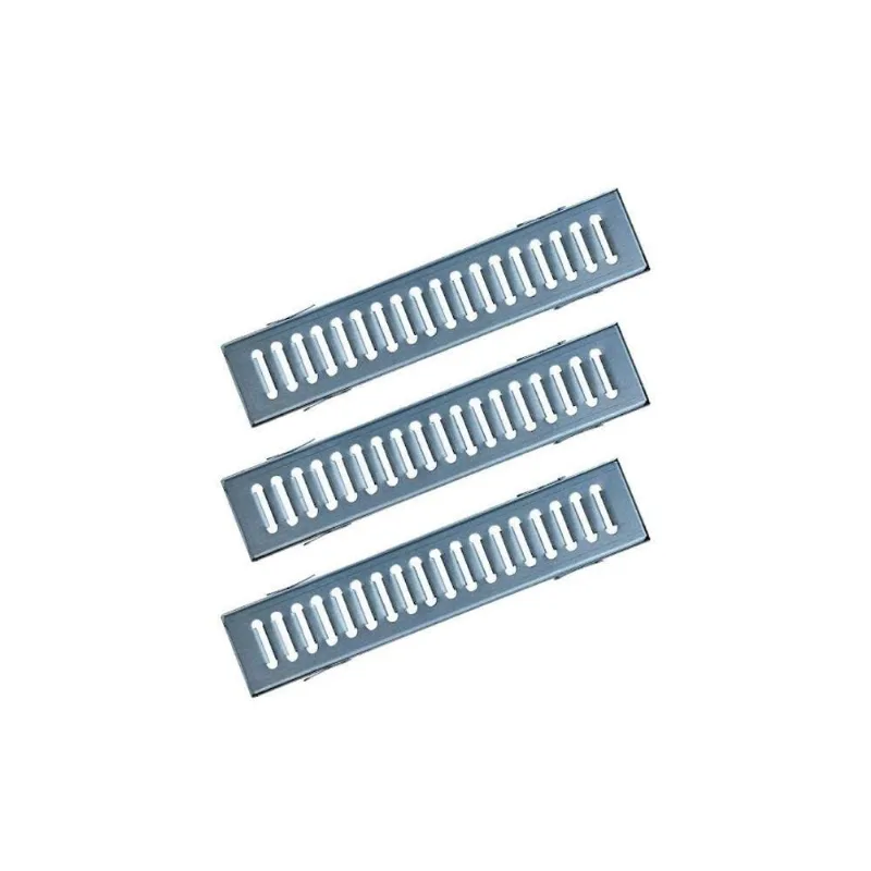 Kit 3 Ralo Grelha Linear GEZ001X3OM Escoamento Eficiente Resistente Inox com Caixilho Aco
