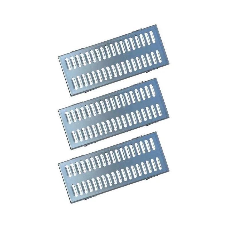 Kit 3 Ralo Grelha Linear GEZ003X3OM Escoamento Eficiente Resistente Inox com Caixilho Aco