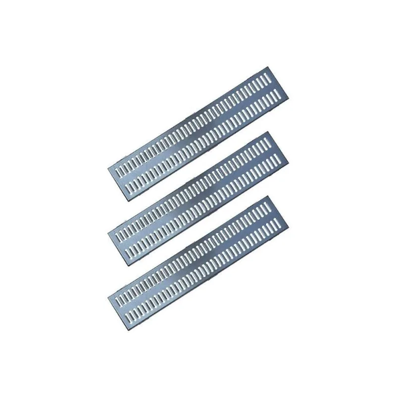 Kit Ralo Grelha Linear GEZ006X3OM com Escoamento Eficiente e Caixilho Aço Galvanizado Cinza Ouro