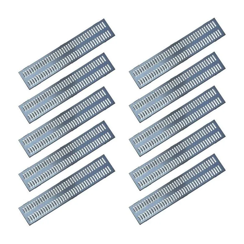 Ralo Grelha Linear Gez006x10om Com Escoamento Eficiente Em Aço Galvanizado Inox Ouro Minas 20x100cm