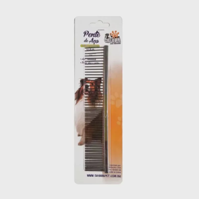 Pente de Aço Savana Pet com 54 Dentes
