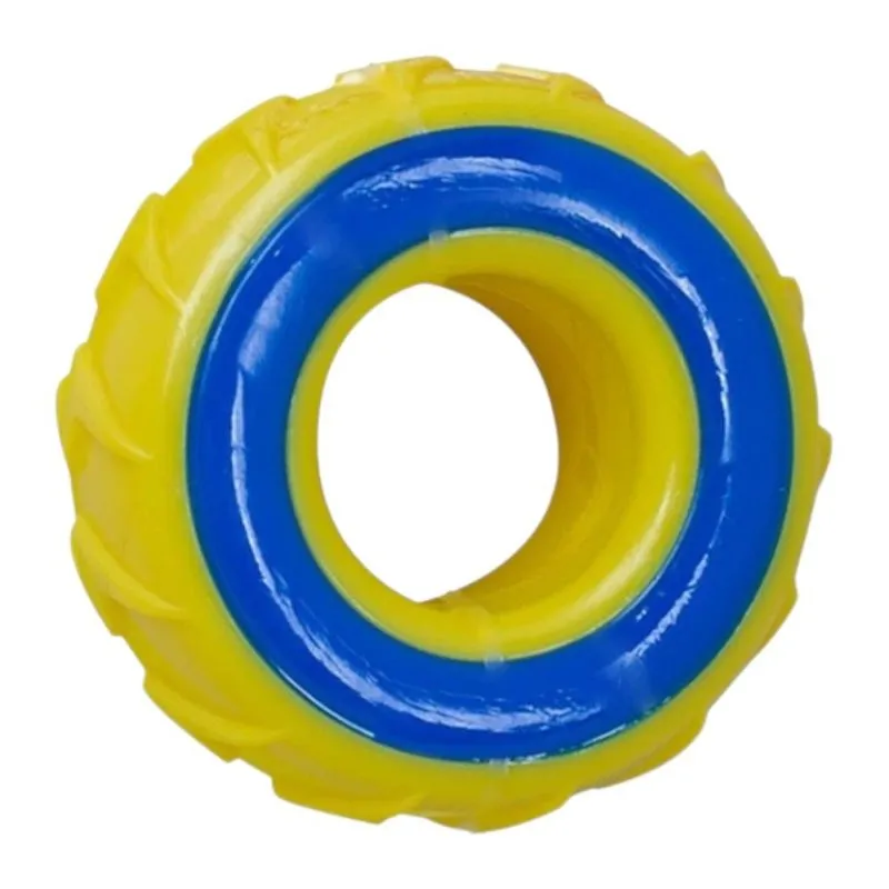 Brinquedo Cão Dog Toys Pneu Amarelo E Azul (MP)