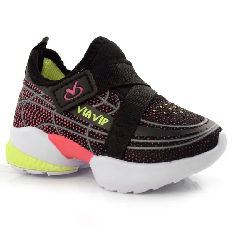Tênis Infantil Via Vip Preto VV 2500 24