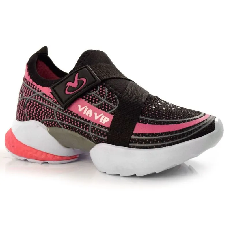 Tênis Infantil Via Vip Preto VV 9004 25