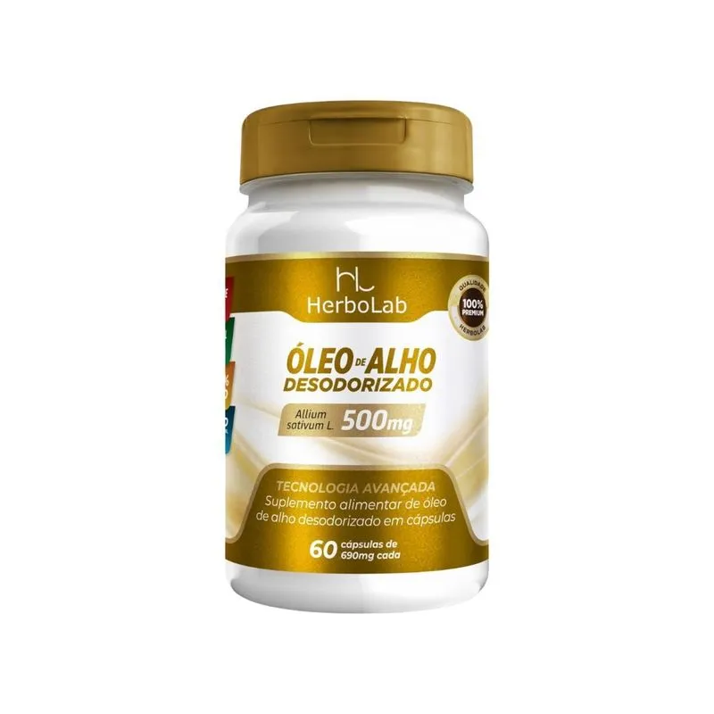 Óleo De Alho Desodorizado 60 Caps - Herbolab