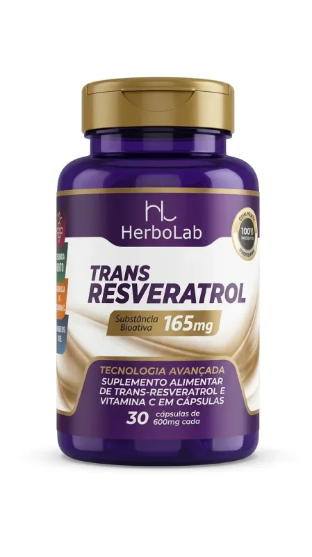 Trans Resveratrol 30 caps Herbolab - Lira Suplementos