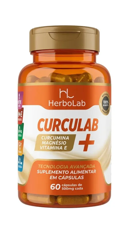 Curculab + 500mg 60caps Herbolab - Lira Suplementos