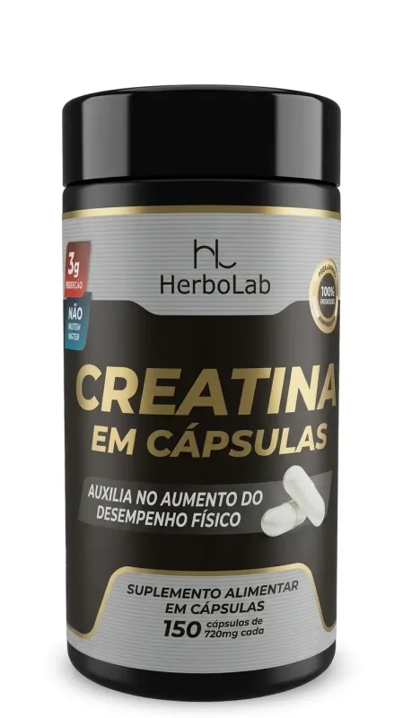 Creatina 720mg 150caps Herbolab - Lira Suplementos