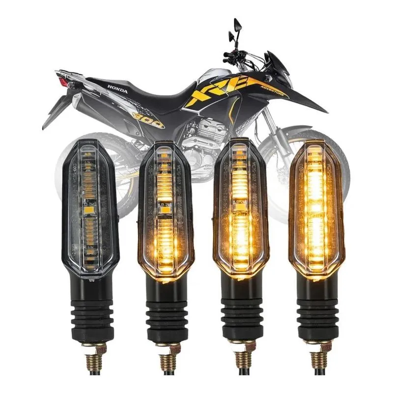 4 Pisca Seta Led Esportivo Cb300 Xre Fan Cg125 Sequencial